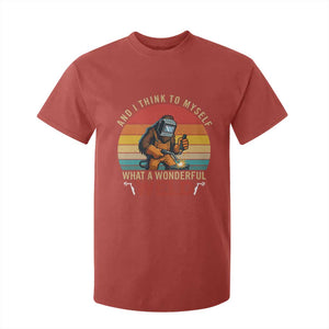 Funny Welding Bigfoot T Shirt For Kid And I Think To Myself What A Wonderful Weld TS14 Red Print Your Wear