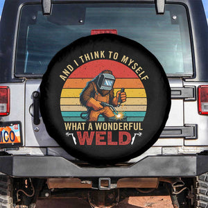 Funny Welding Bigfoot Spare Tire Cover And I Think To Myself What A Wonderful Weld TS14 No hole Black Print Your Wear