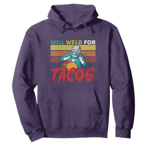 Funny Welding Hoodie Will Weld For Tacos TS14 Purple Print Your Wear