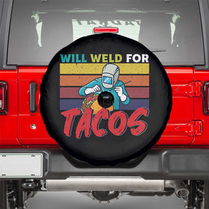 Funny Welding Spare Tire Cover Will Weld For Tacos TS14 Black Print Your Wear