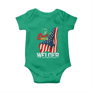 Welder Patriotic American Flag Baby Onesie TS14 Irish Green Print Your Wear
