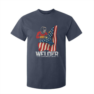 Welder Patriotic American Flag T Shirt For Kid TS14 Navy Print Your Wear