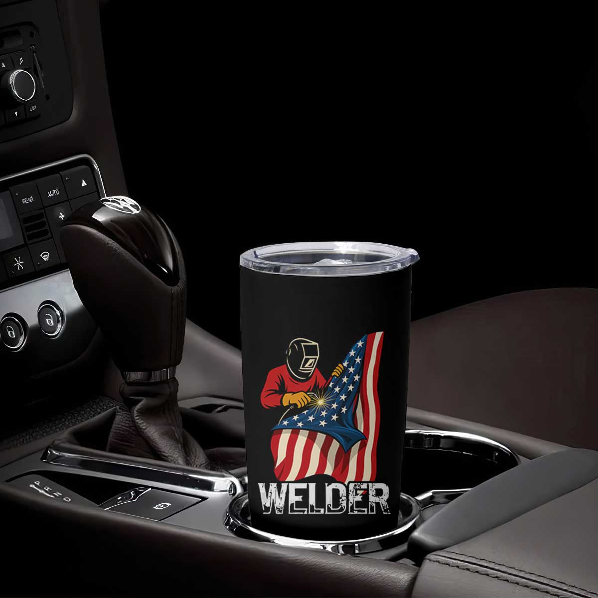 Welder Patriotic American Flag Tumbler Cup TS14 Print Your Wear
