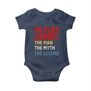 Dad The Man The Myth The Legend Baby Onesie Funny Welder Welding TS14 Navy Print Your Wear