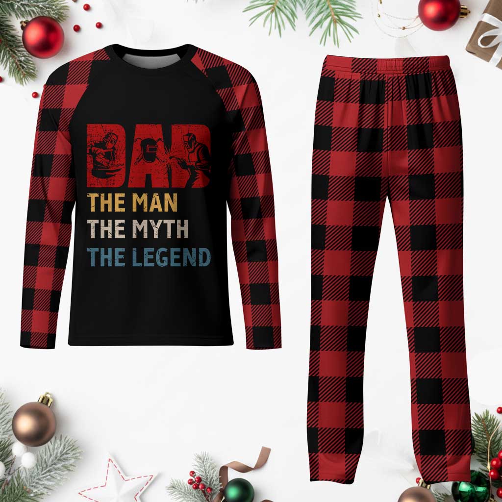 Dad The Man The Myth The Legend Plaid Pajama Set Funny Welder Welding TS14 Buffalo Plaid Print Your Wear