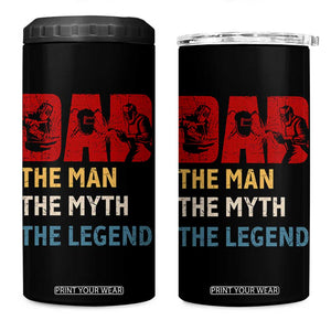 Dad The Man The Myth The Legend 4 in 1 Can Cooler Tumbler Funny Welder Welding TS14 One Size: 16 oz Black Print Your Wear