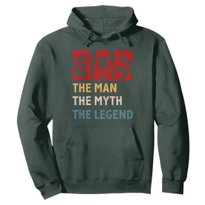 Dad The Man The Myth The Legend Hoodie Funny Welder Welding TS14 Dark Forest Green Print Your Wear