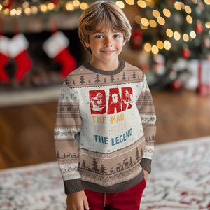 Dad The Man The Myth The Legend Ugly Christmas Sweater Funny Welder Welding TS14 Mocha Mousse Print Your Wear