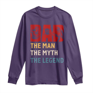 Dad The Man The Myth The Legend Long Sleeve Shirt Funny Welder Welding TS14 Purple Print Your Wear