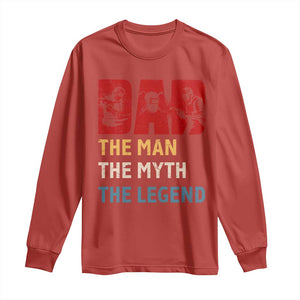 Dad The Man The Myth The Legend Long Sleeve Shirt Funny Welder Welding TS14 Red Print Your Wear