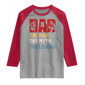 Dad The Man The Myth The Legend Raglan Shirt Funny Welder Welding TS14 Sport Gray Red Print Your Wear