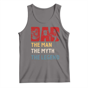 Dad The Man The Myth The Legend Tank Top Funny Welder Welding TS14 Deep Heather Print Your Wear