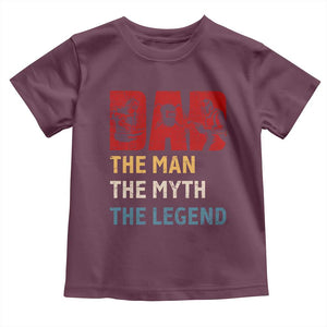 Dad The Man The Myth The Legend Toddler T Shirt Funny Welder Welding TS14 Maroon Print Your Wear