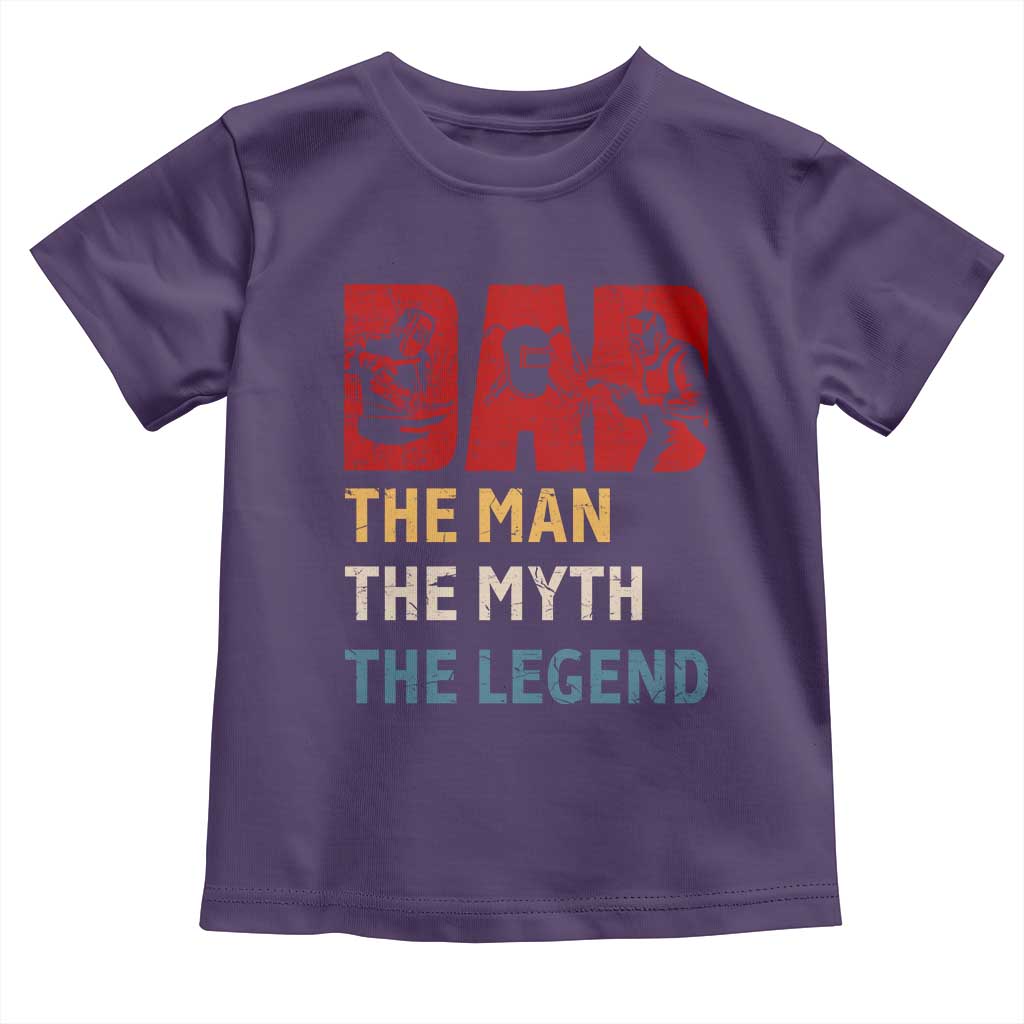 Dad The Man The Myth The Legend Toddler T Shirt Funny Welder Welding TS14 Purple Print Your Wear