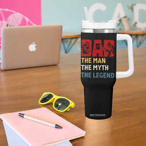 Dad The Man The Myth The Legend Tumbler With Handle Funny Welder Welding TS14 Print Your Wear