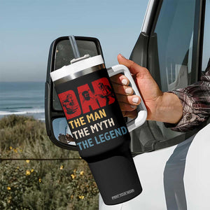 Dad The Man The Myth The Legend Tumbler With Handle Funny Welder Welding TS14 Print Your Wear