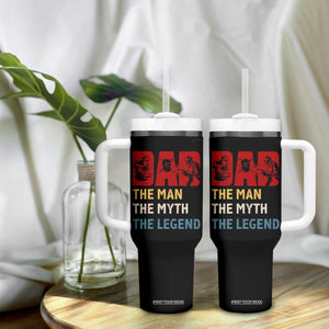 Dad The Man The Myth The Legend Tumbler With Handle Funny Welder Welding TS14 Print Your Wear