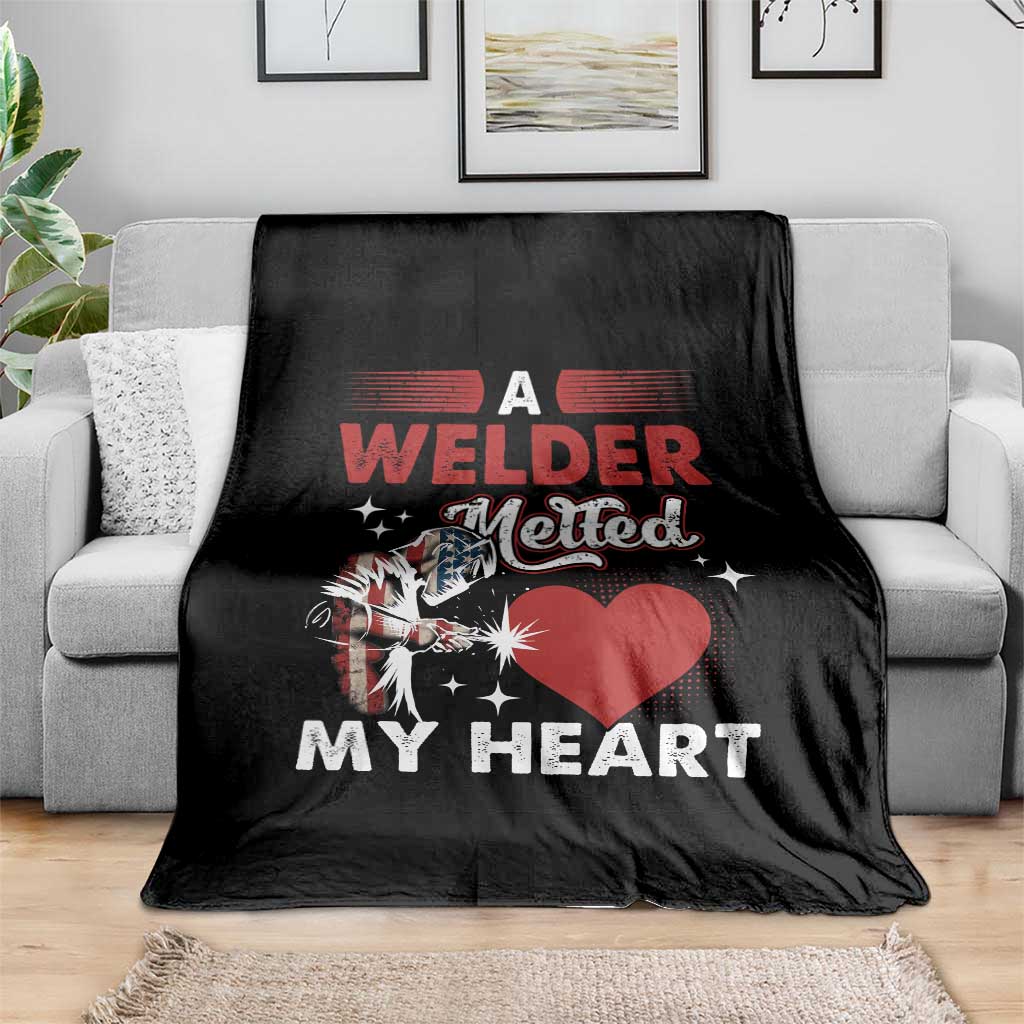 Funny Welding Welder Wife Girlfriend Throw Blanket TS14 Print Your Wear