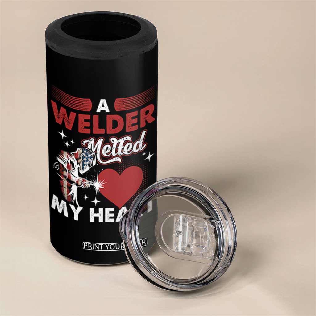 Funny Welding Welder Wife Girlfriend 4 in 1 Can Cooler Tumbler TS14 Print Your Wear