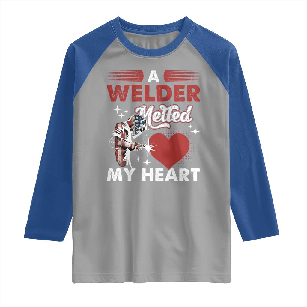 Funny Welding Welder Wife Girlfriend Raglan Shirt TS14 Sport Gray Royal Print Your Wear