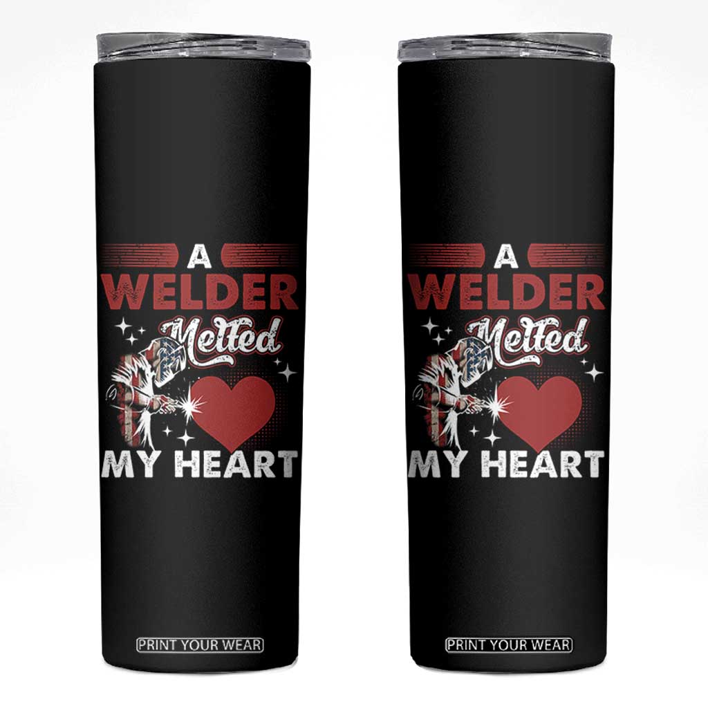 Funny Welding Welder Wife Girlfriend Skinny Tumbler TS14 Black Print Your Wear