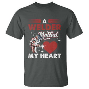 Funny Welding Welder Wife Girlfriend T Shirt TS14 Dark Heather Print Your Wear