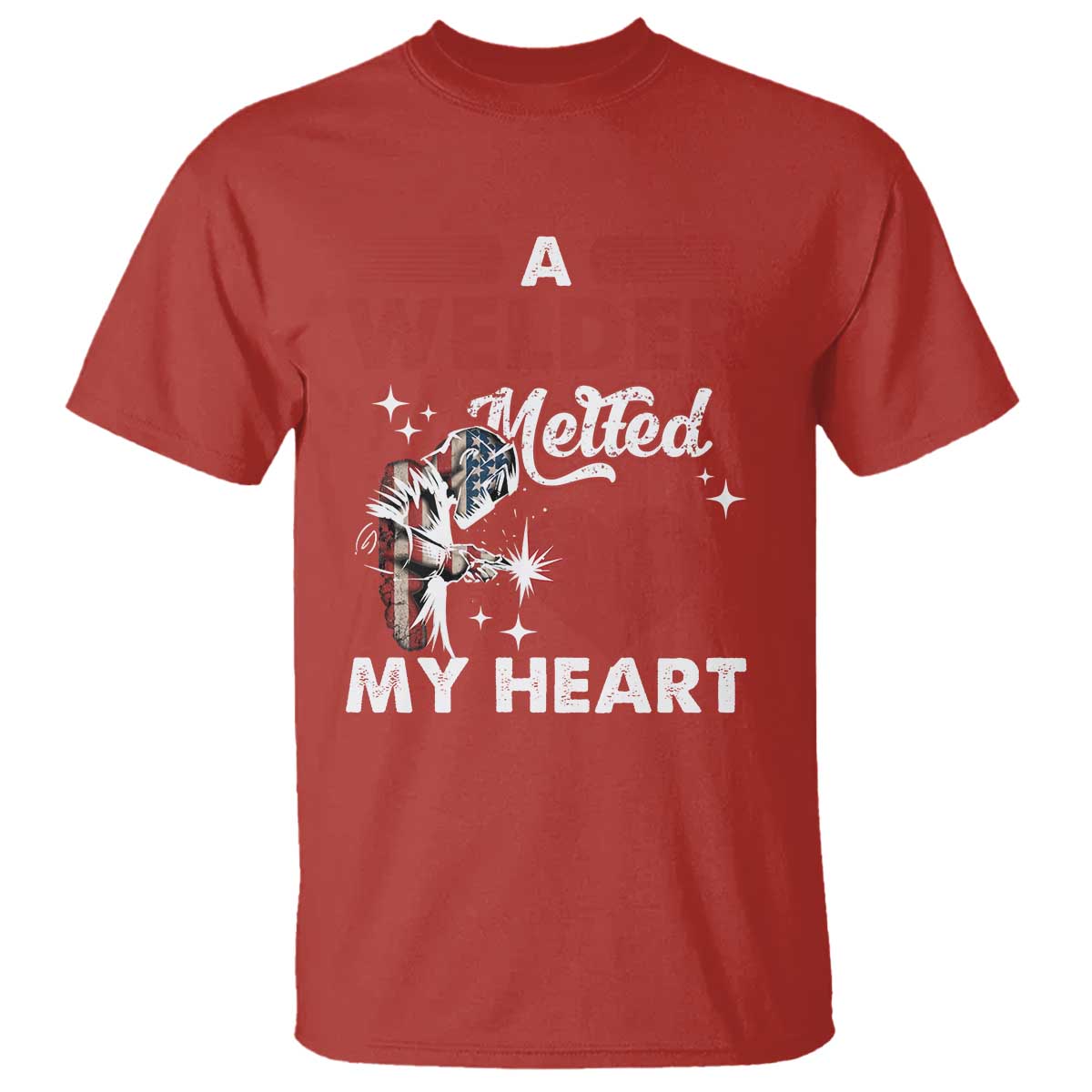 Funny Welding Welder Wife Girlfriend T Shirt TS14 Red Print Your Wear