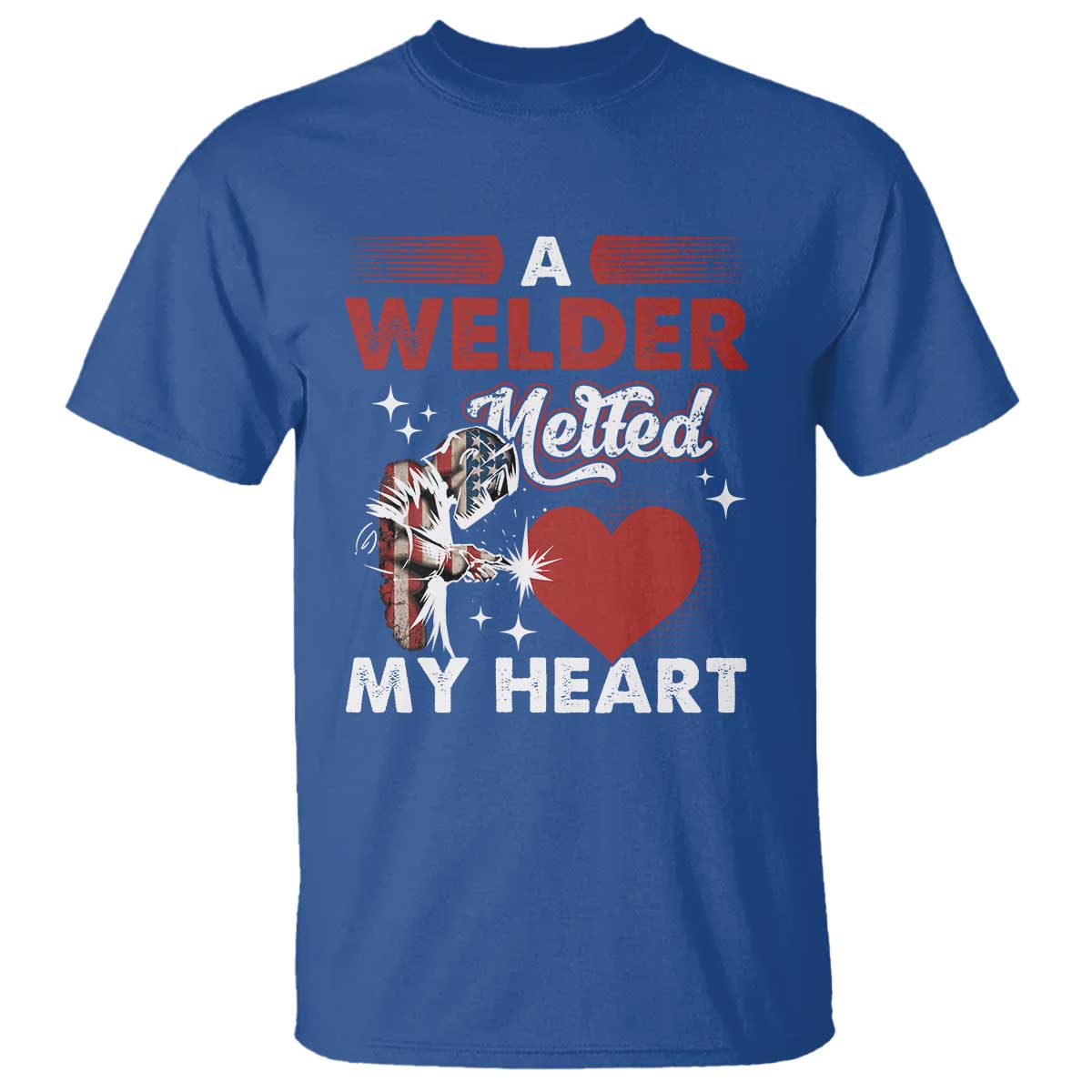 Funny Welding Welder Wife Girlfriend T Shirt TS14 Royal Blue Print Your Wear