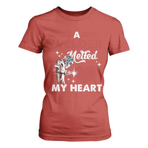 Funny Welding Welder Wife Girlfriend T Shirt For Women TS14 Red Print Your Wear