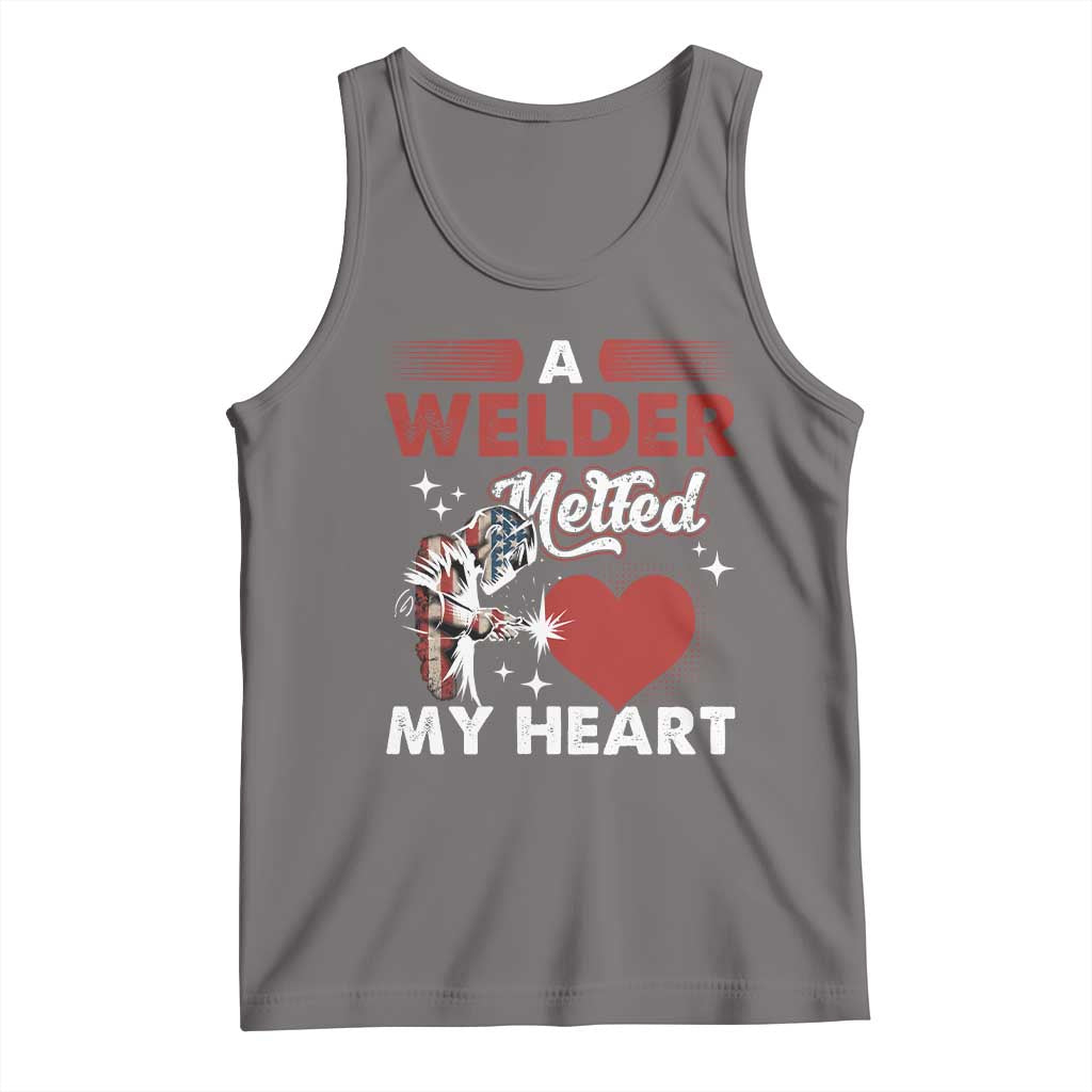 Funny Welding Welder Wife Girlfriend Tank Top TS14 Deep Heather Print Your Wear