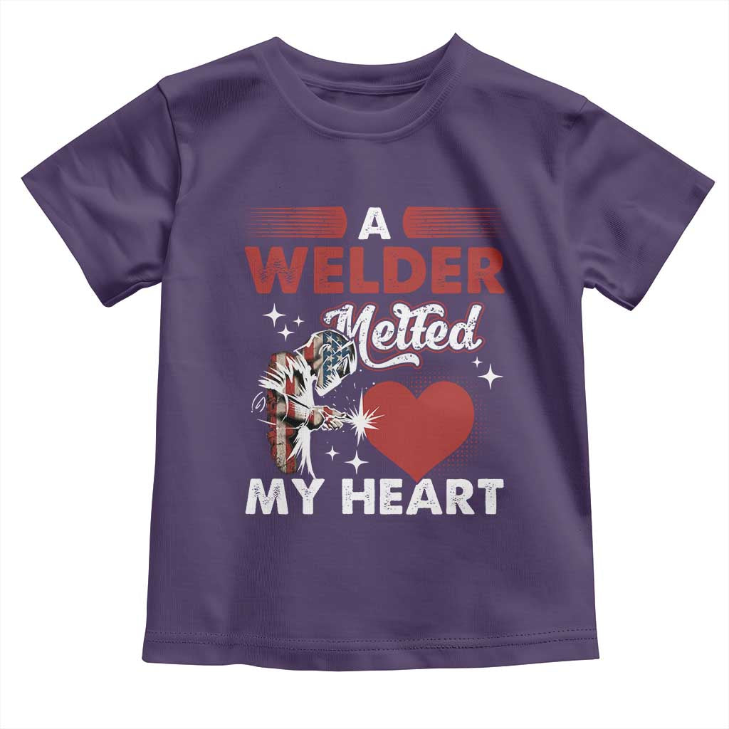 Funny Welding Welder Wife Girlfriend Toddler T Shirt TS14 Purple Print Your Wear