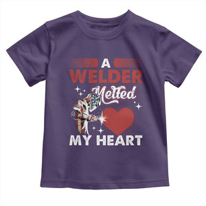Funny Welding Welder Wife Girlfriend Toddler T Shirt TS14 Purple Print Your Wear