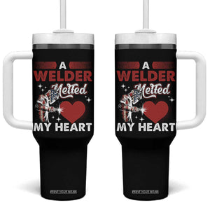 Funny Welding Welder Wife Girlfriend Tumbler With Handle TS14 One Size: 40 oz Black Print Your Wear