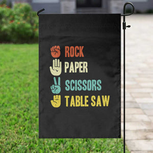 Funny Woodworker Garden Flag Rock Paper Scissors Table Saw TS14 Print Your Wear