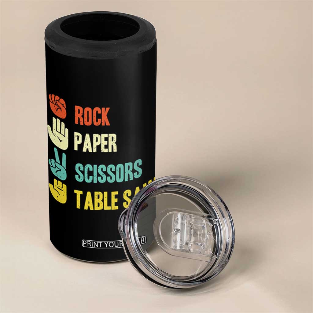 Funny Woodworker 4 in 1 Can Cooler Tumbler Rock Paper Scissors Table Saw TS14 Print Your Wear