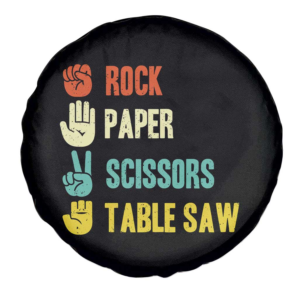 Funny Woodworker Spare Tire Cover Rock Paper Scissors Table Saw TS14 Print Your Wear