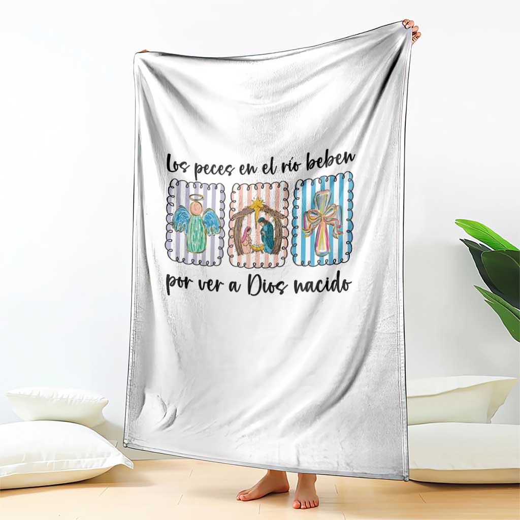 Nativity Scene Christian Christmas Throw Blanket Feliz Navidad TS14 Print Your Wear
