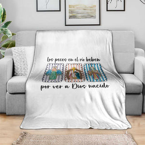 Nativity Scene Christian Christmas Throw Blanket Feliz Navidad TS14 Print Your Wear