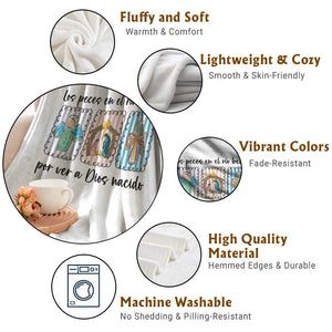 Nativity Scene Christian Christmas Throw Blanket Feliz Navidad TS14 Print Your Wear