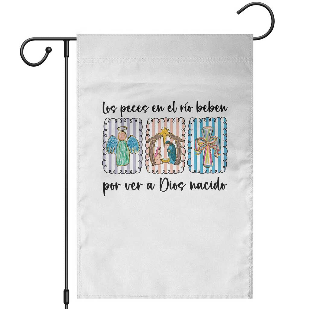 Nativity Scene Christian Christmas Garden Flag Feliz Navidad TS14 White Print Your Wear