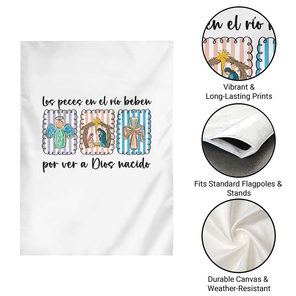 Nativity Scene Christian Christmas Garden Flag Feliz Navidad TS14 Print Your Wear