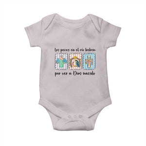 Nativity Scene Christian Christmas Baby Onesie Feliz Navidad TS14 Ice Gray Print Your Wear