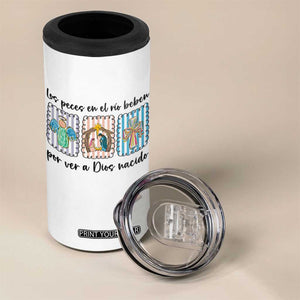 Nativity Scene Christian Christmas 4 in 1 Can Cooler Tumbler Feliz Navidad TS14 Print Your Wear