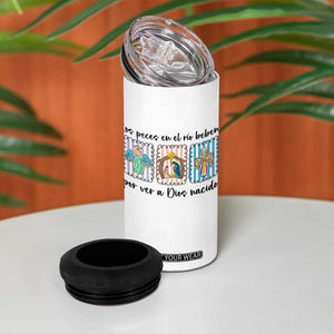Nativity Scene Christian Christmas 4 in 1 Can Cooler Tumbler Feliz Navidad TS14 Print Your Wear