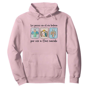 Nativity Scene Christian Christmas Hoodie Feliz Navidad TS14 Light Pink Print Your Wear
