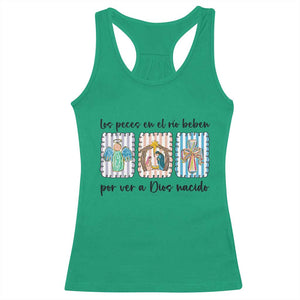 Nativity Scene Christian Christmas Racerback Tank Top Feliz Navidad TS14 Irish Green Print Your Wear