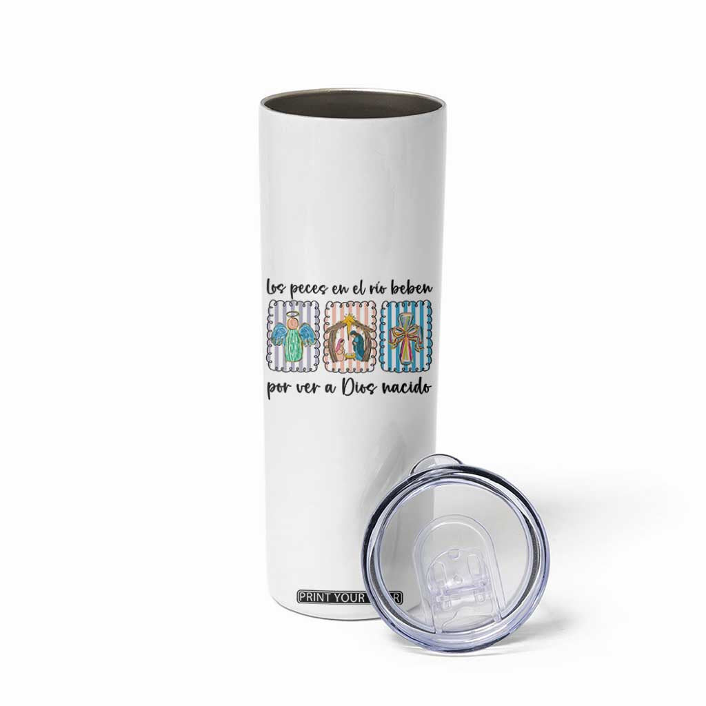 Nativity Scene Christian Christmas Skinny Tumbler Feliz Navidad TS14 Print Your Wear