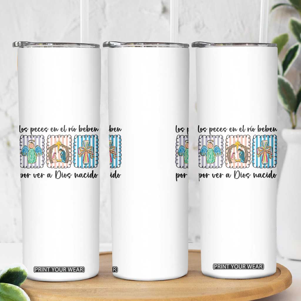 Nativity Scene Christian Christmas Skinny Tumbler Feliz Navidad TS14 Print Your Wear