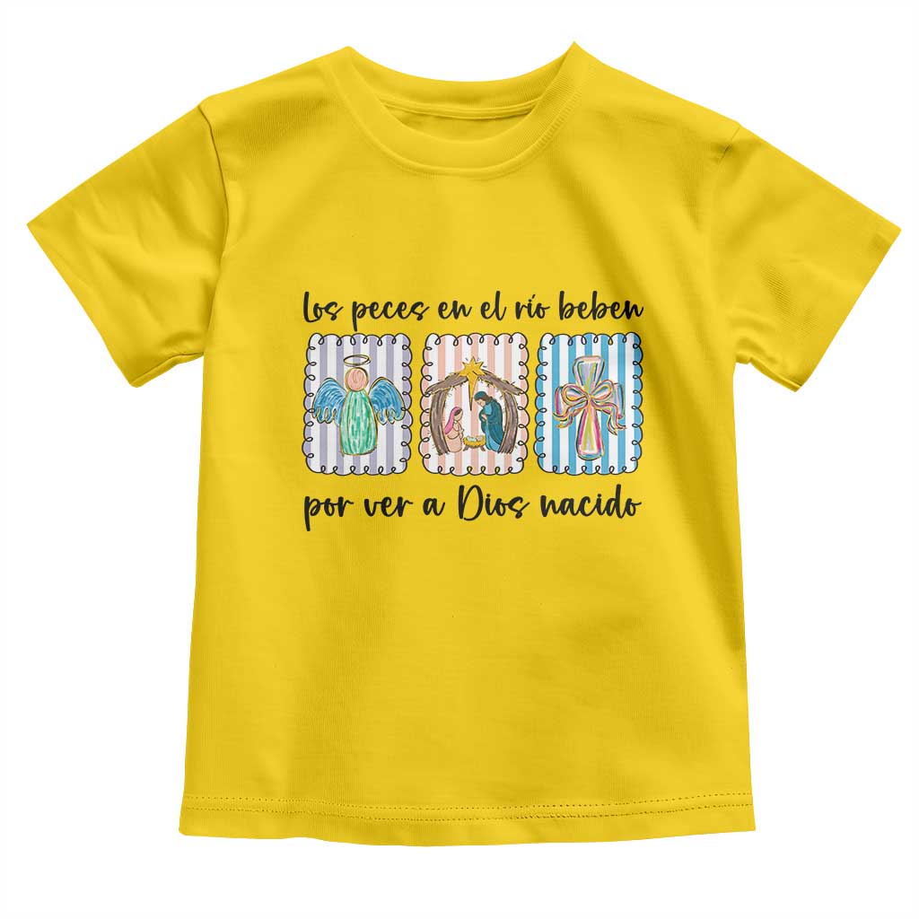 Nativity Scene Christian Christmas Toddler T Shirt Feliz Navidad TS14 Daisy Print Your Wear
