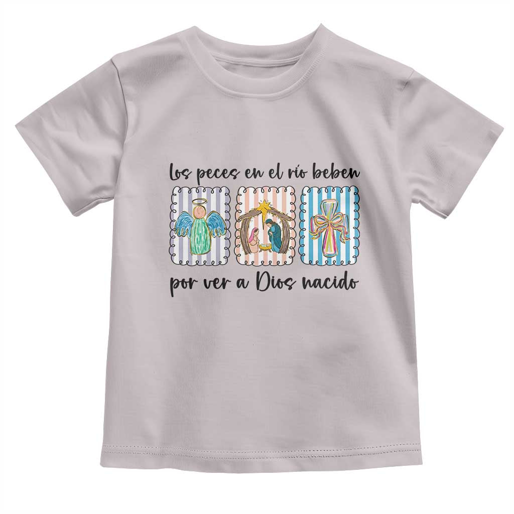 Nativity Scene Christian Christmas Toddler T Shirt Feliz Navidad TS14 Ice Gray Print Your Wear